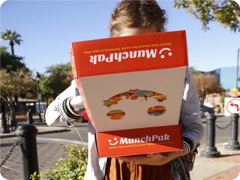 MunchPak subscription box and monthly experience guide with snacks from around the world, designed by Magalva Studio